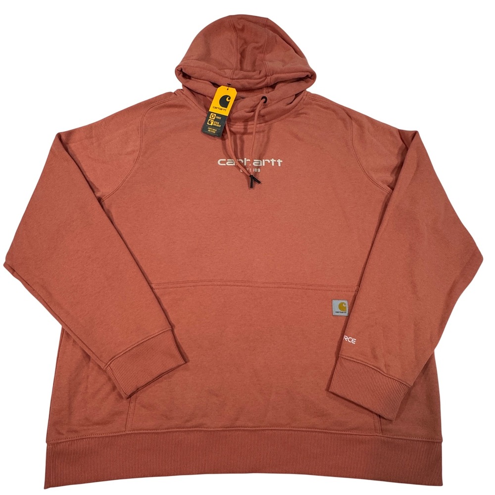 Carhartt Force Relaxed Fit Lightweight Graphic Hoodie Women's XXL Burnt Orange